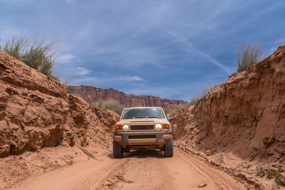 Off road vehicle White Rim Road Utah