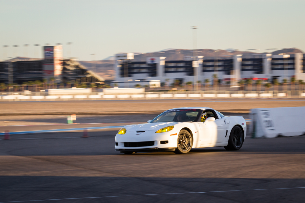 Corvette Z06 on a test track