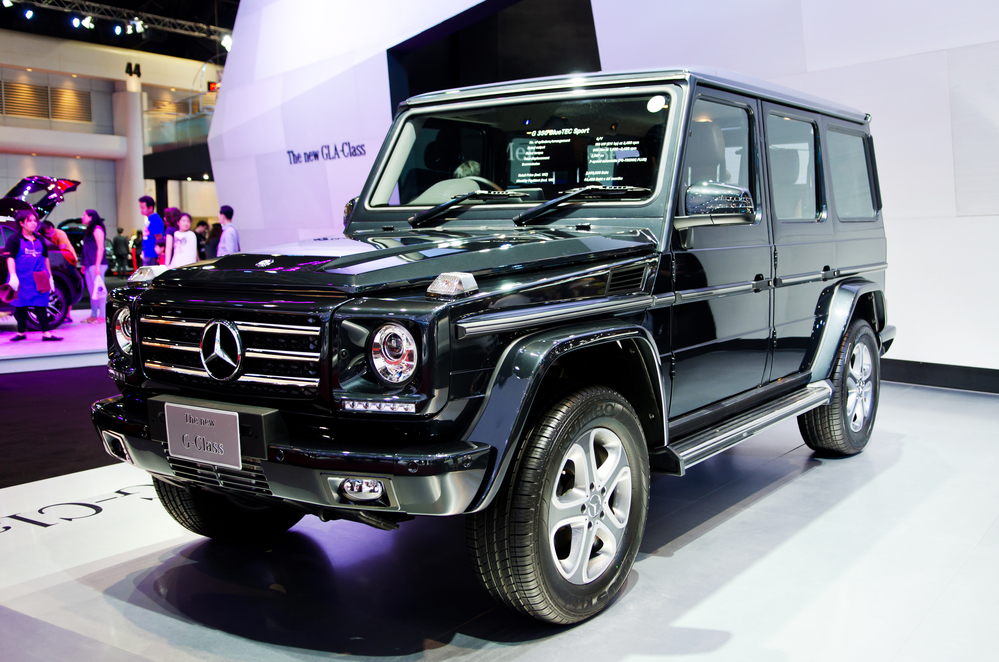 Mercedes-Benz The new G-Class on display at Bangkok International Motor Show 2014 on March 29, 2014 in Bangkok, Thailand