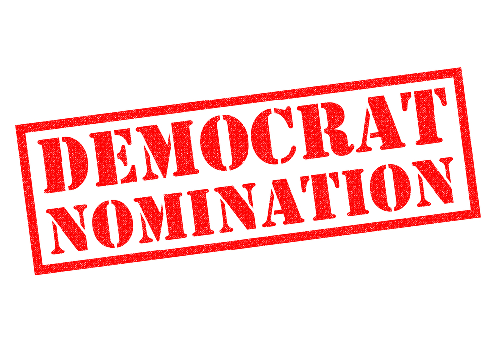 DEMOCRAT NOMINATION over a white background.