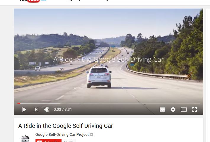 Google testing self driving Lexus vehicles.