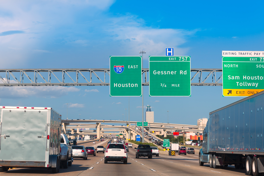 Houston Katy Freeway Fwy in Texas USA