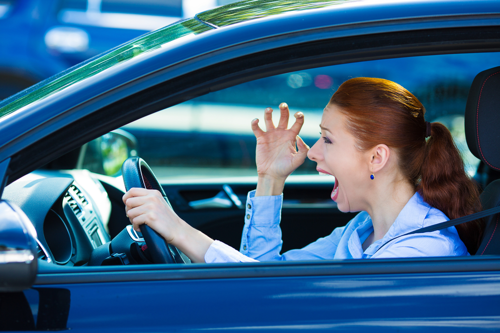 Angry female driver