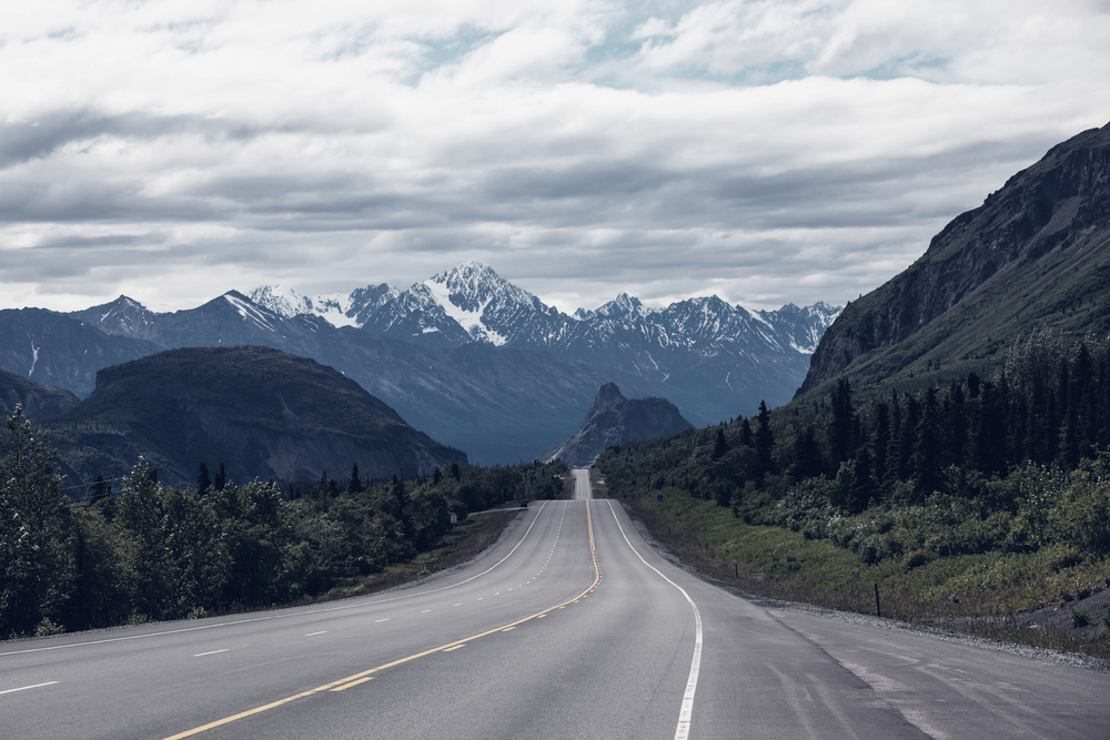 Dalton highway on Alaska