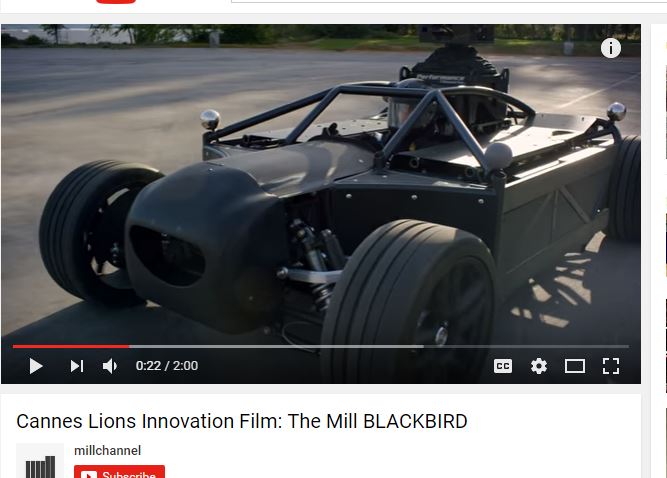 Captura de pantalla de YouTube de Mill Blackbird, Cannes Lions