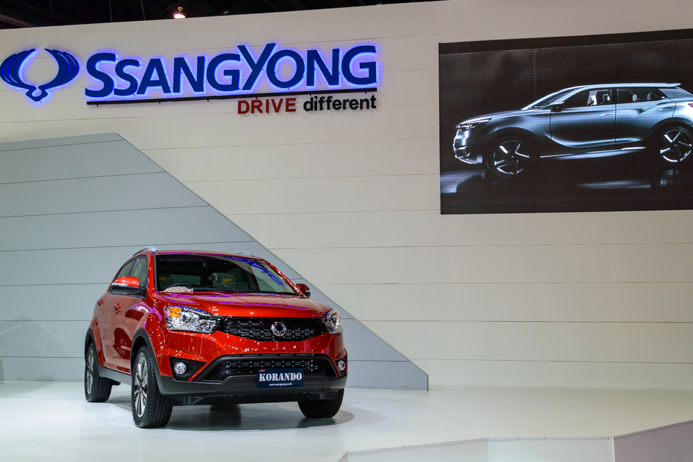 Ssangyong KORANDO at The 35th Bangkok International Motor Show - [Beauty in the Drive] on March 27, 2014 in Bangkok, Thailand.