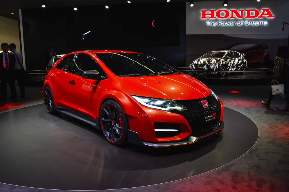 Honda Civic Type R concept car on display during the Geneva Motor Show, Geneva, Switzerland