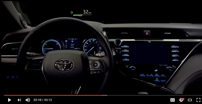 Interior del Camry 2018