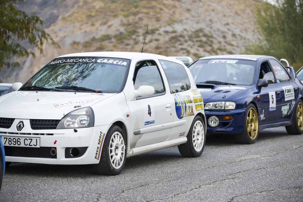 GRANADA, SPAIN - SEP 27: Unknown Racer in the "Primer Rally-Crono el Purche" , on Sep 27, 2014 in Granada, Spain.