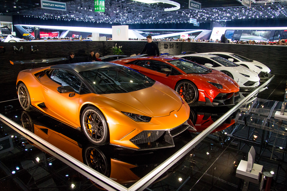 Ginebra, Suiza - 14 de marzo de 2015: DMC Huracán en exhibición durante el Salón del Automóvil de Ginebra 2015