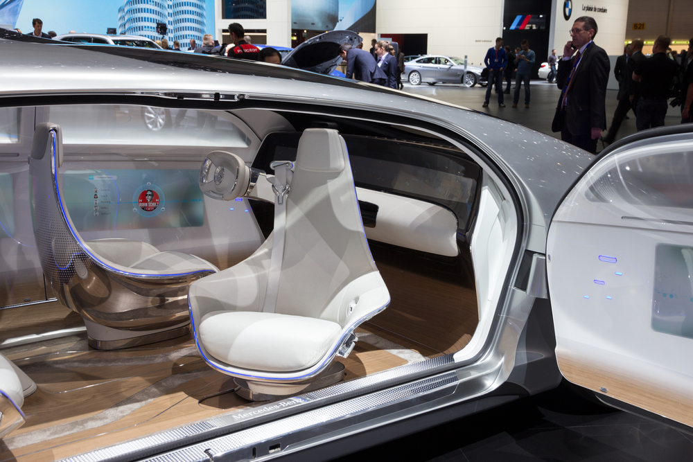 Mercedes Benz autonomous concept car interior