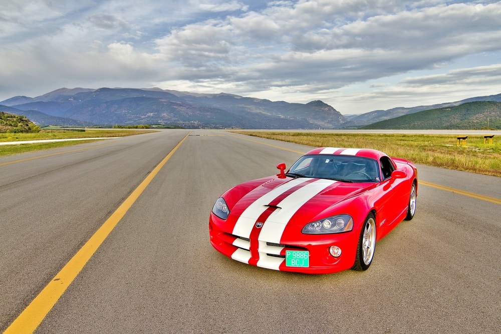 Dodge Viper SRT on a track