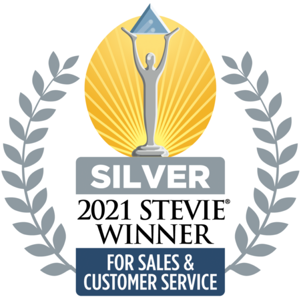 2021 Silver Stevie Award Winner for Sales and Customer Service.