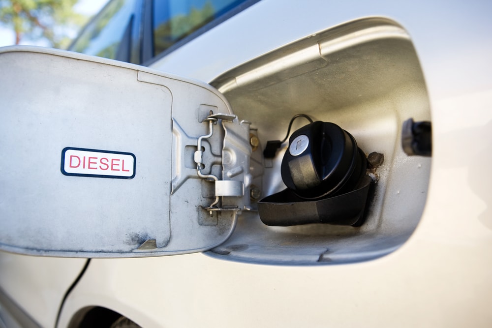 tanque de gasolina de coche diésel