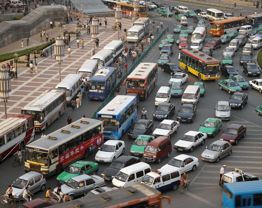 Traffic Xian Shaaxi Province China