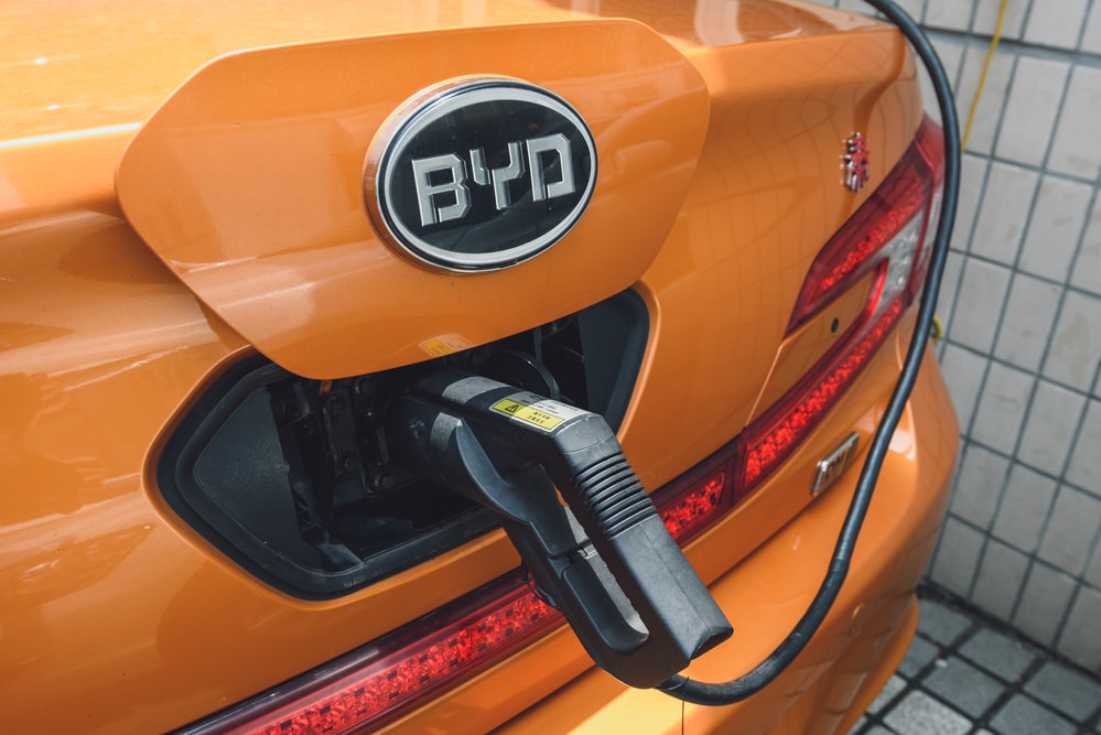 Coche eléctrico Byd en Shanghái, China
