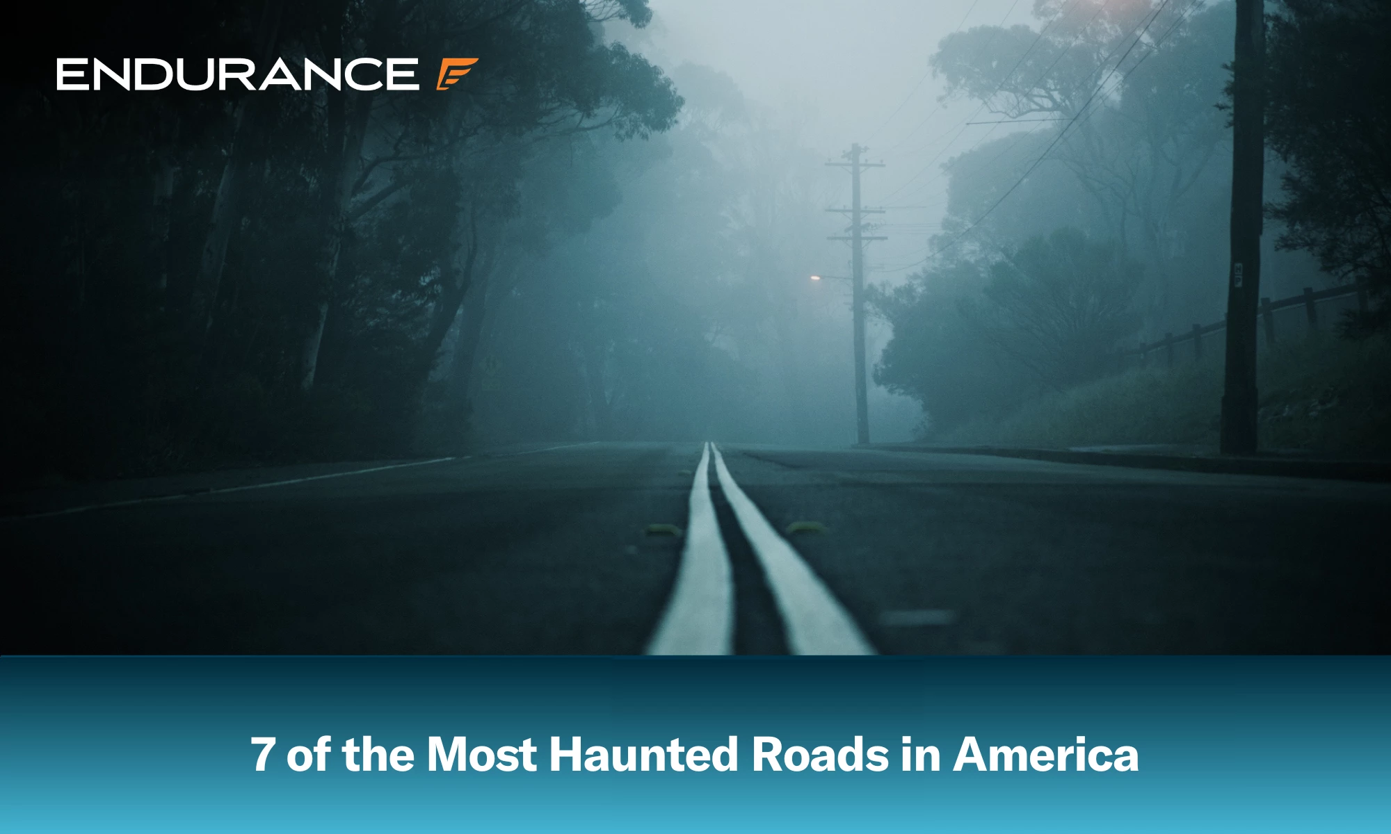 A spooky looking empty road