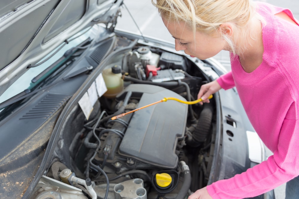 inspecting a car