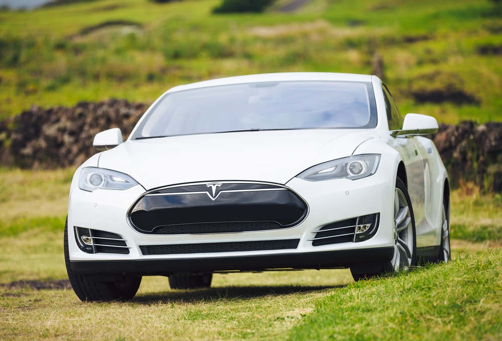 tesla model s white