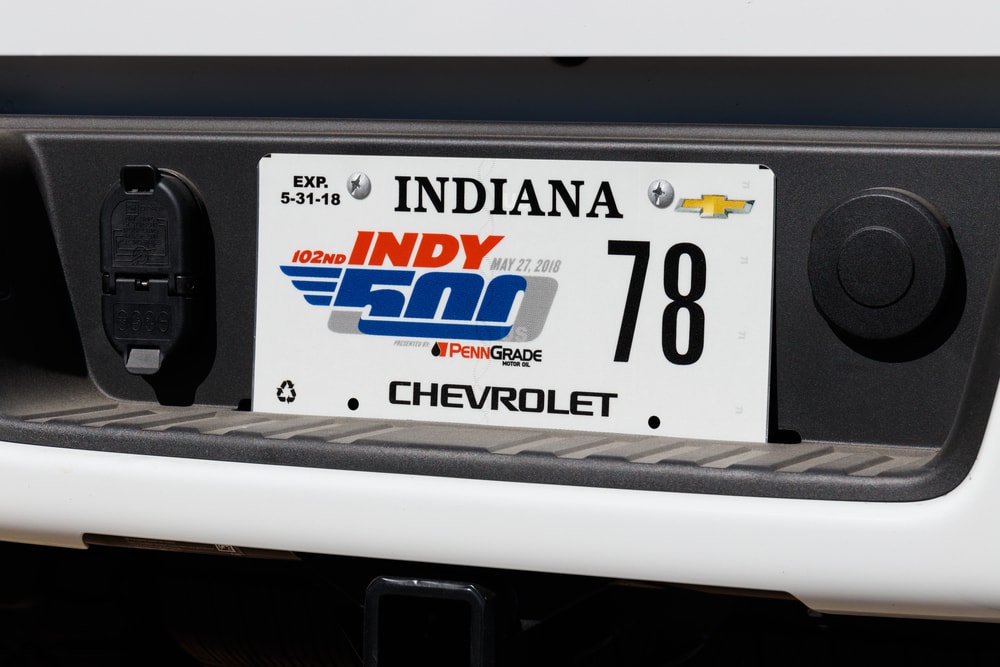 indy 500 plate
