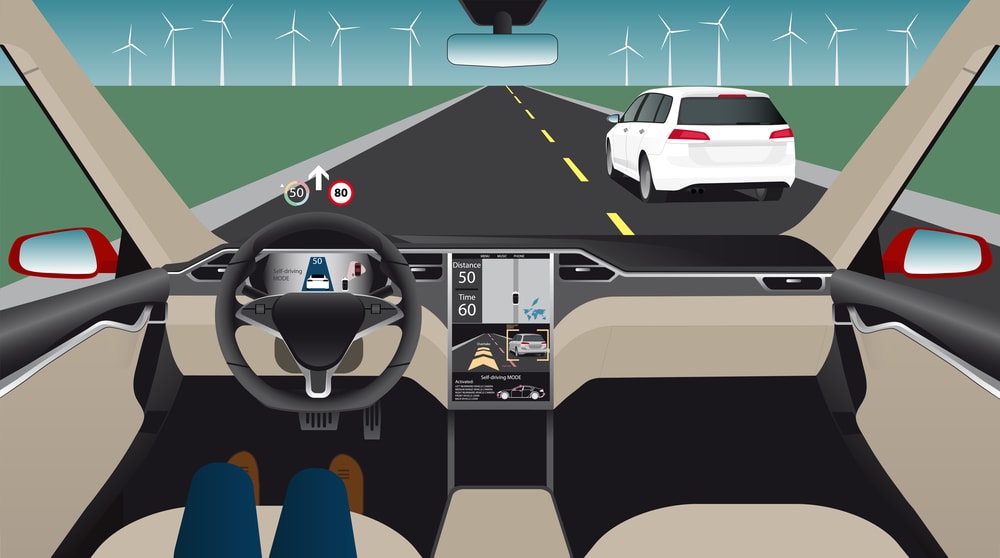 self driving car graphic