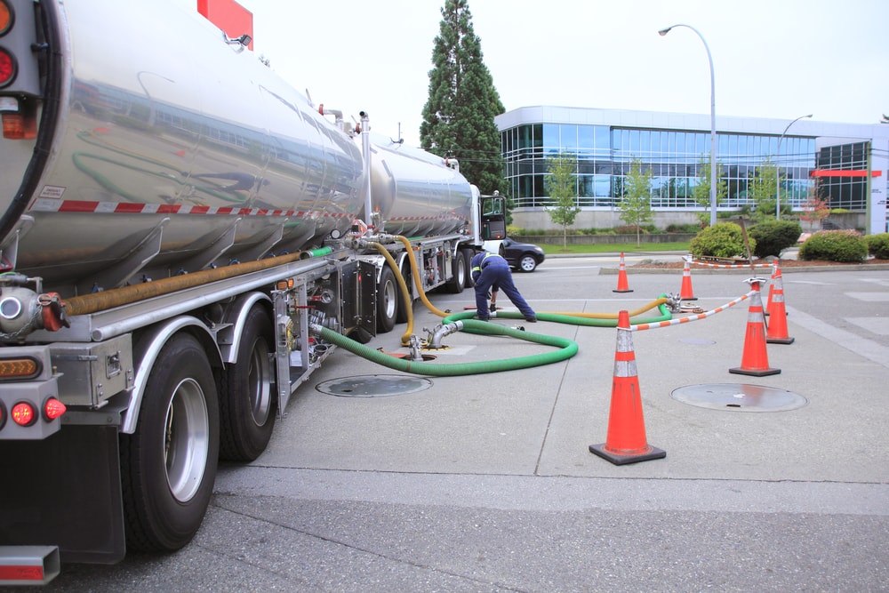 filling a gas station