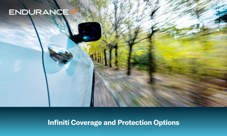An Infiniti car driving on country road in autumn