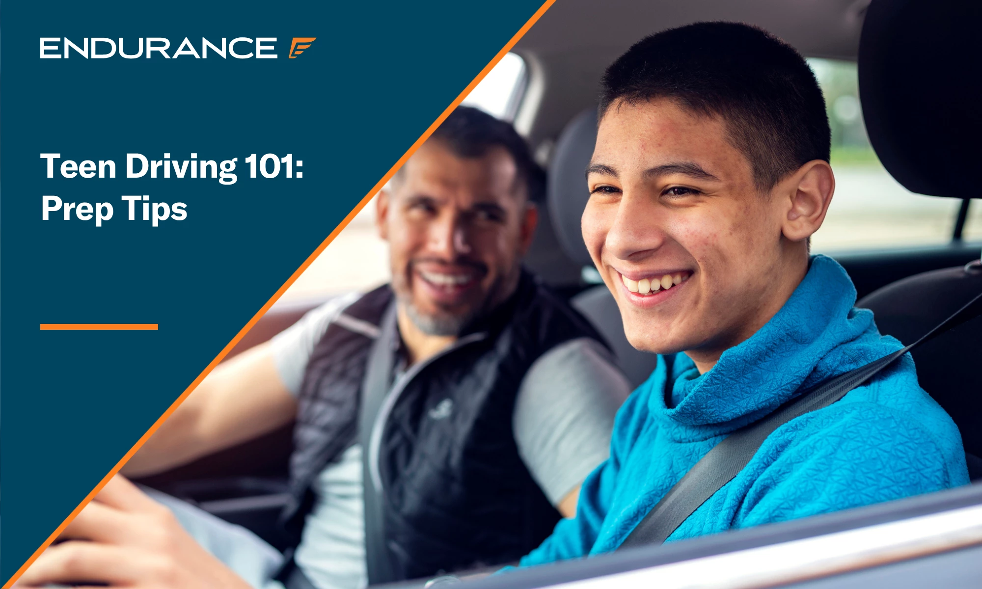 Teenage boy having driving lesson, teen driving safety tips