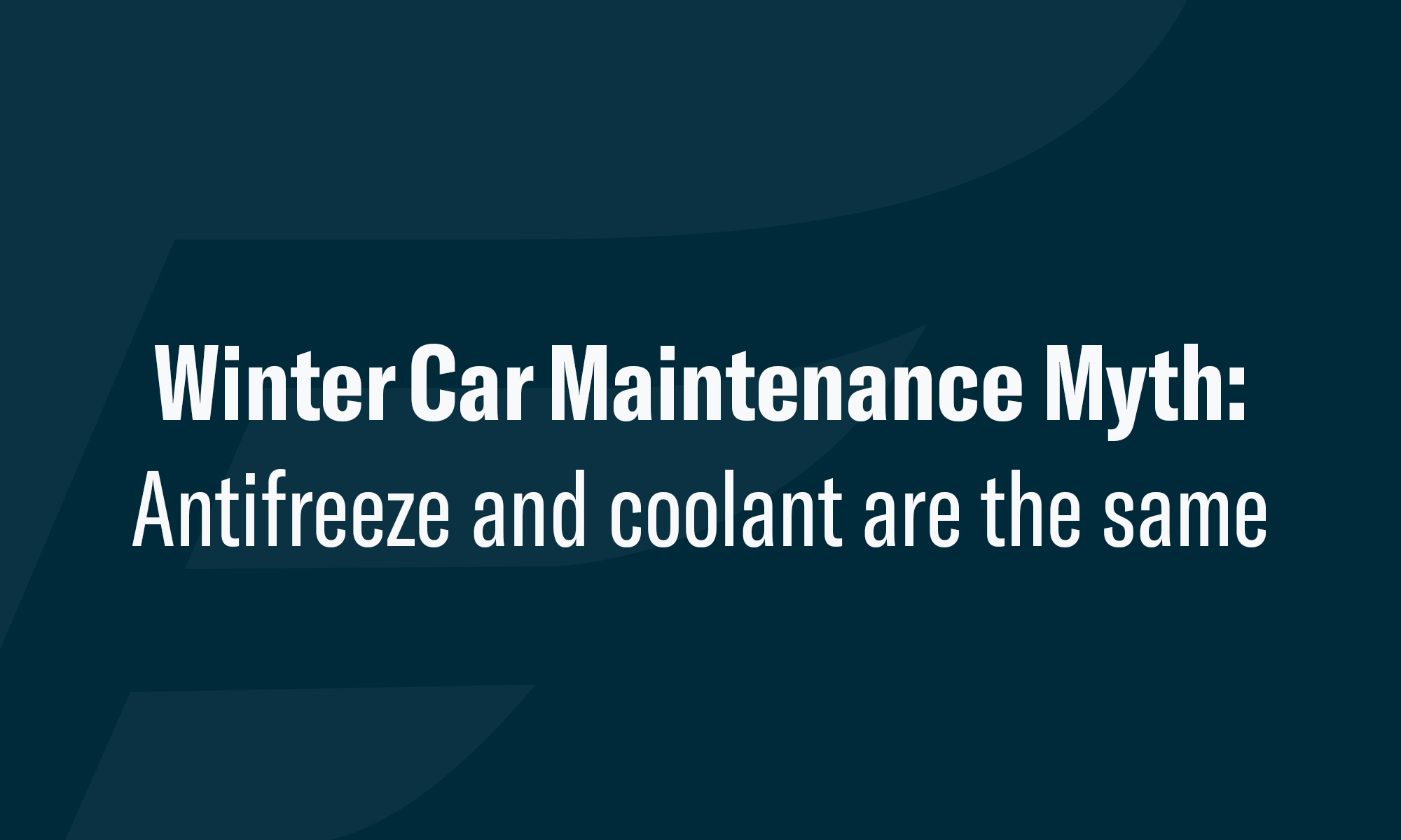 Why You Should Check Your Coolant Before Winter Endurance Warranty