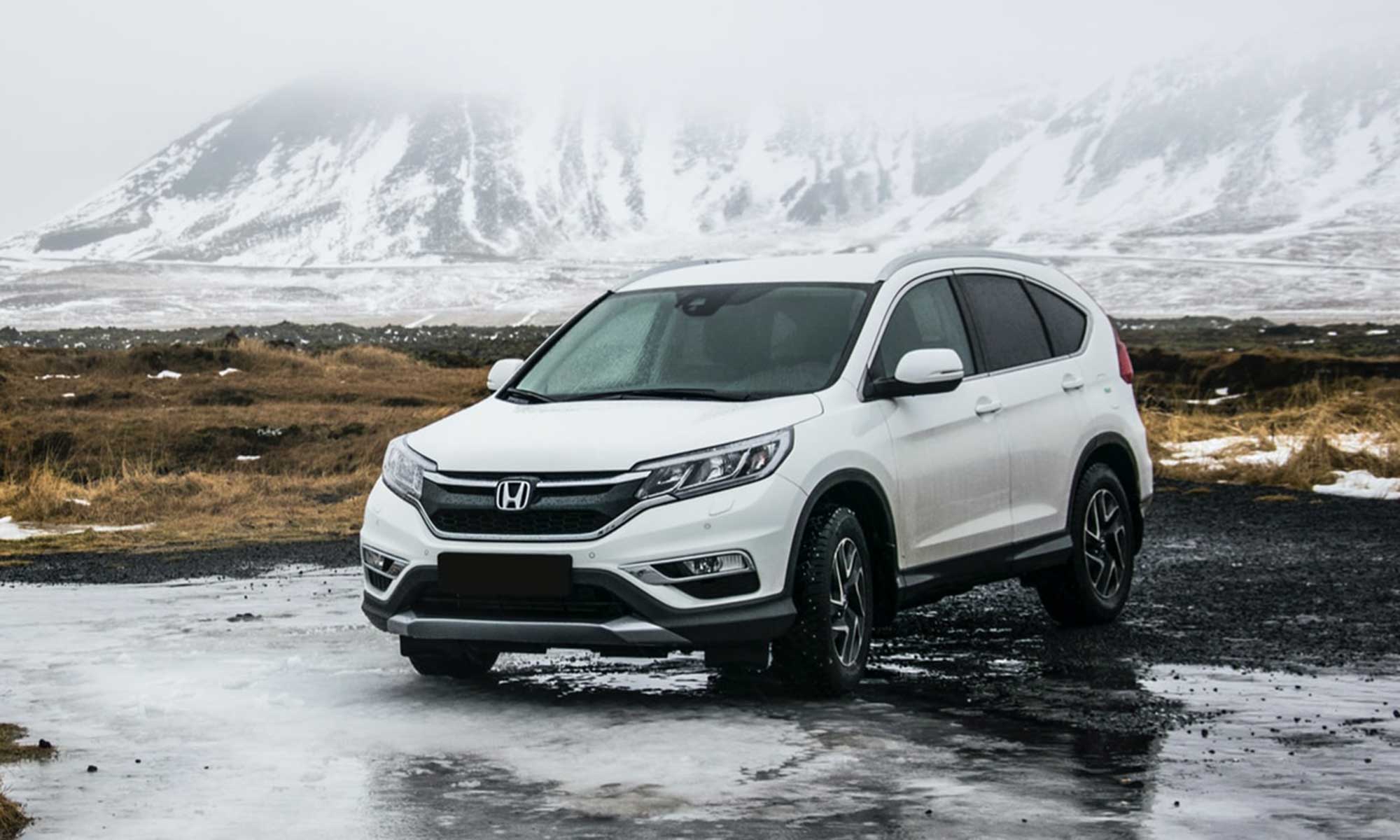 white Honda CRV guide