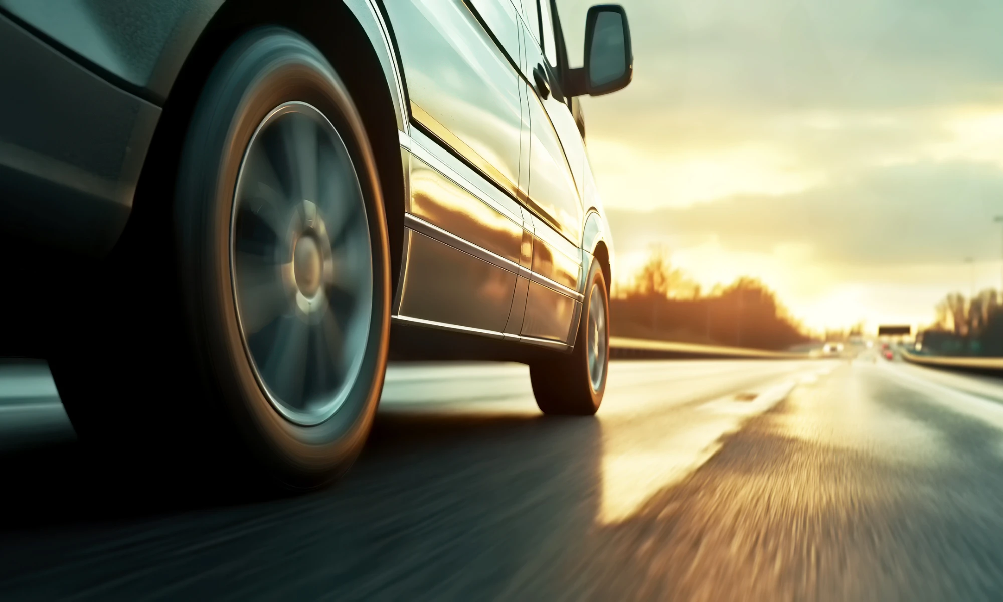 Un SUV circulando por la autopista