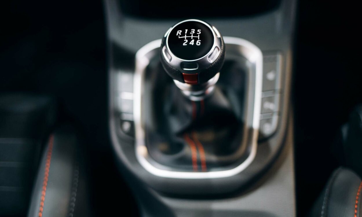 A manual stick shift.