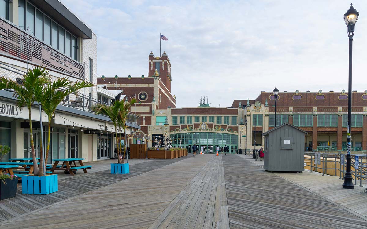 The Asbury Park Boardwalk in New Jersey.