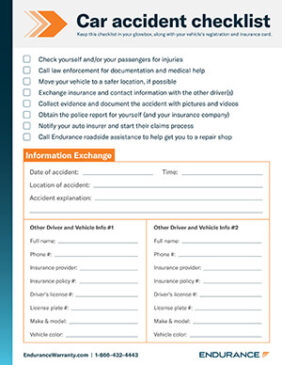 Car Accident Checklist: 7 Steps To Take | Endurance Warranty