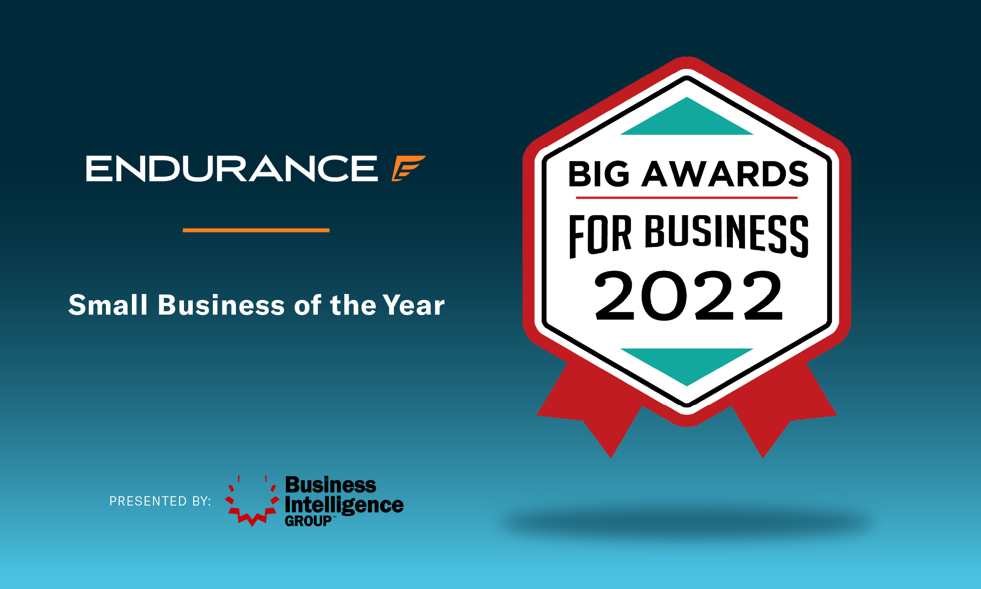 Endurance wins BIG Award for Business 2022