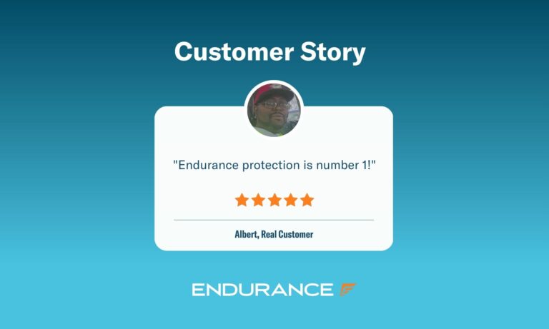 Endurance warranty review from a real customer named Albert