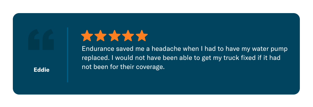 Testimonial from an Endurance customer
