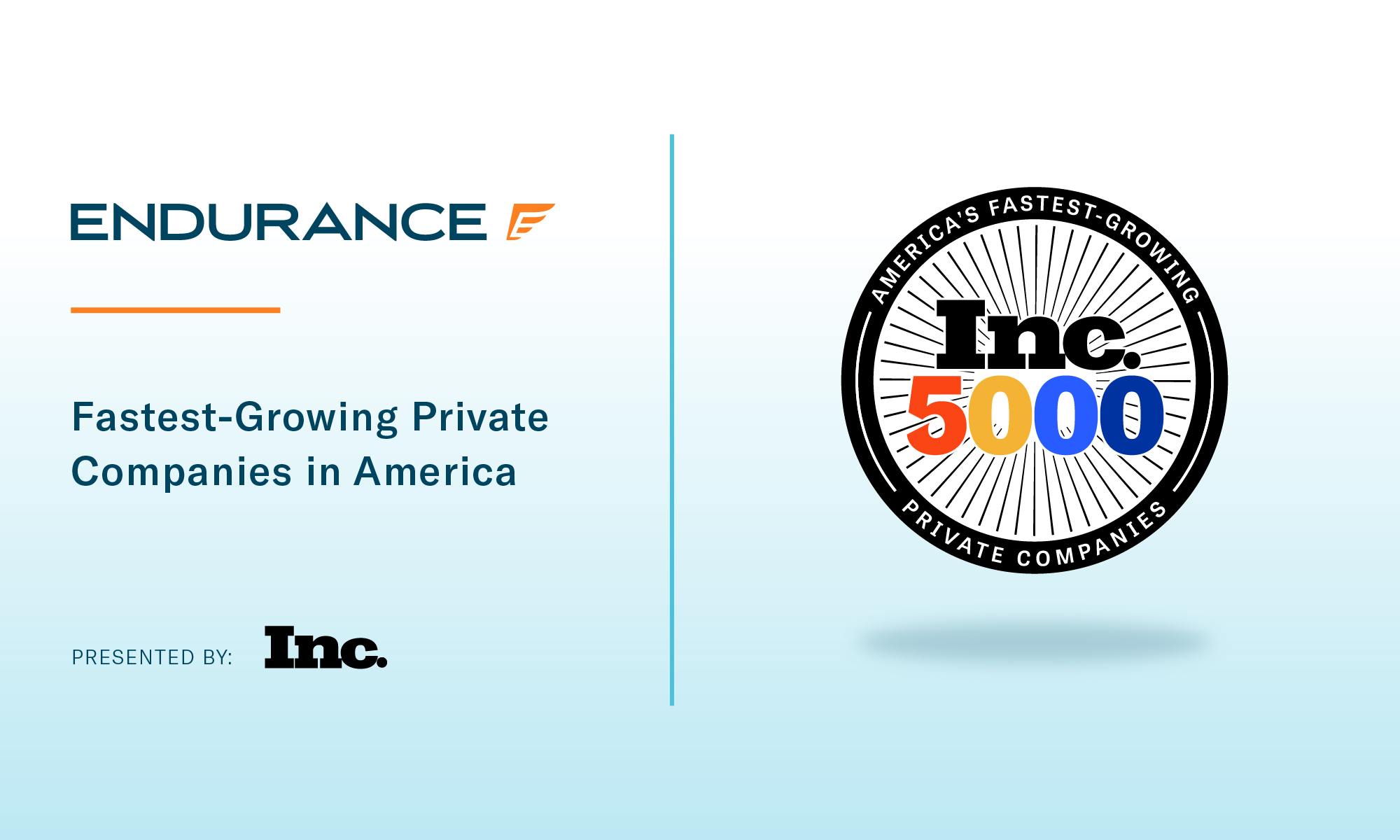 Premio Endurance para las 5000 empresas de más rápido crecimiento de Inc.