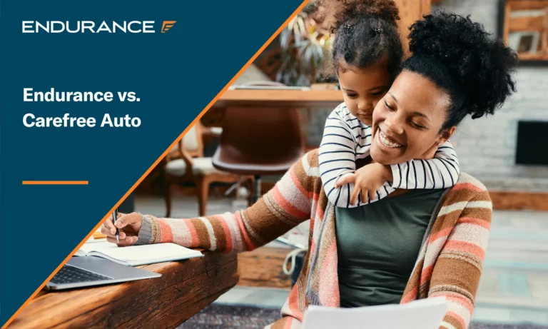 Girl embracing her busy mother who is looking at paperwork