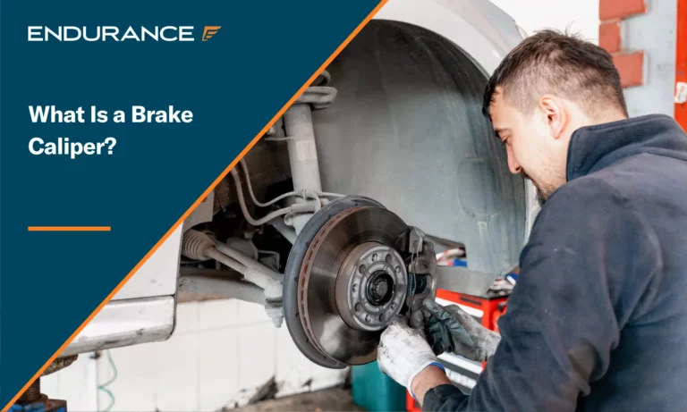 Mechanic installing brakes