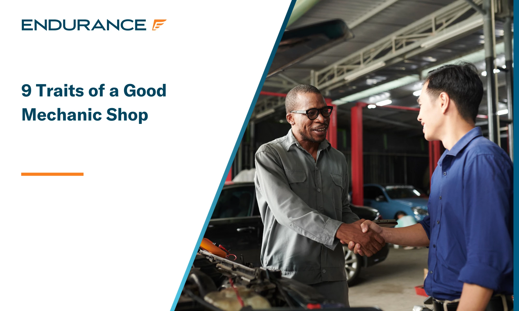 Mechanic shaking hand of owner of car that needs to be repaired