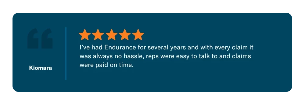 An Endurance customer testimonial from Kiomara