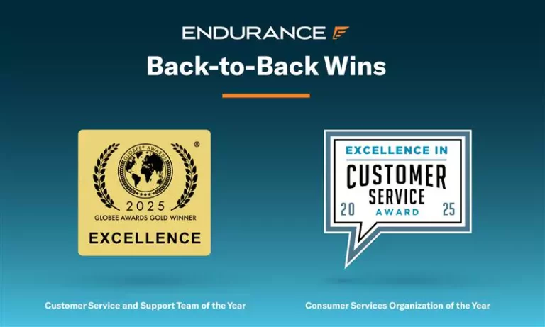 Endurance Honored by BIG Excellence in Customer Service Awards and Globee® Awards for Excellence