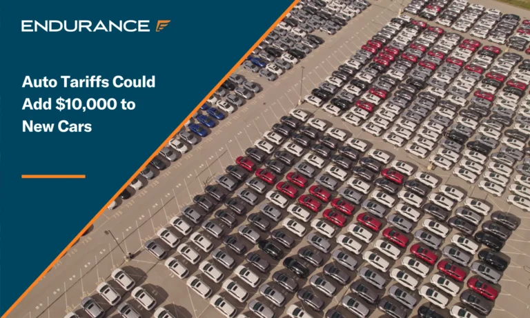 Aerial view of car storage or parking lot