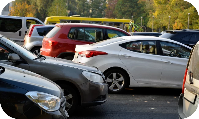 Parking lot with Hyundai vehicles