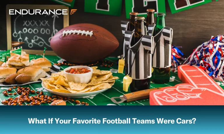 Game day football party table with bottled drinks, chips and salsa