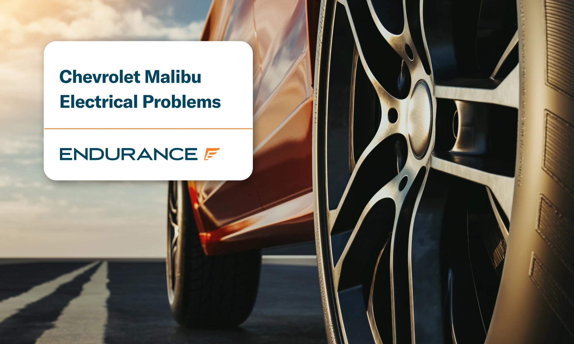 Primer plano de neumáticos y molduras de un Chevy Malibu