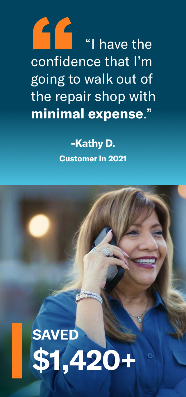 Customer Testimonial: I have the confidence that that I'm going to walk out of the repair shop with minimal expense.