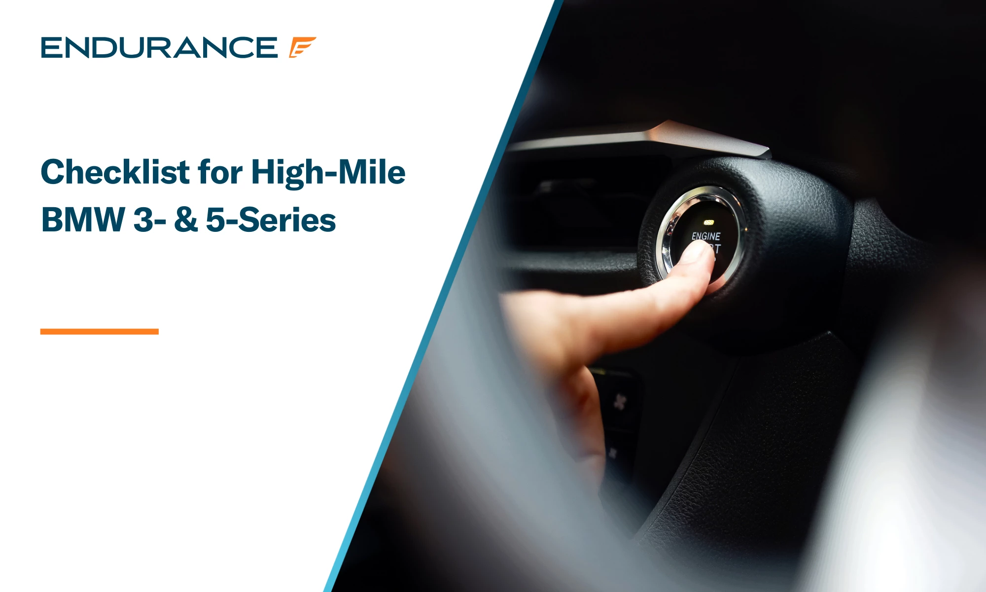 Close up of a start button on a BMW vehicle