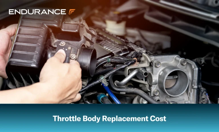 Old throttle body of car in engine room, throttle body replacement costs